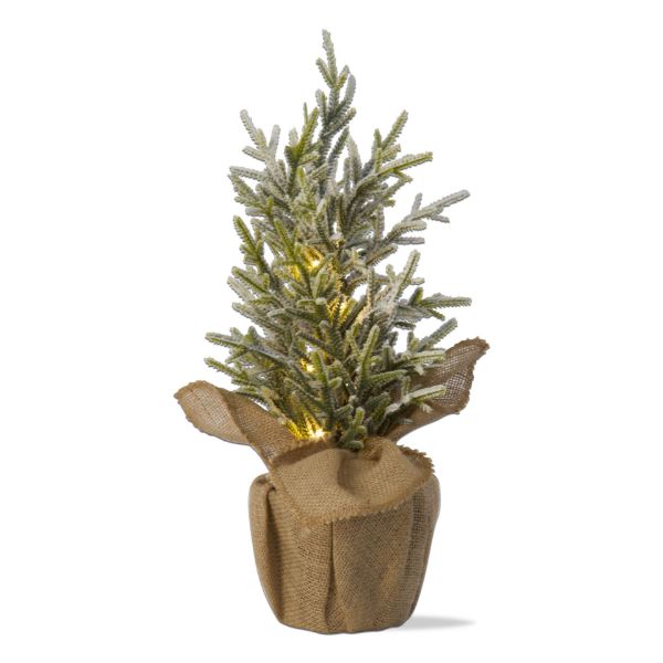 Burlap Pot LED Pine Tree