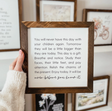 Load image into Gallery viewer, This Day With Children Framed Sign