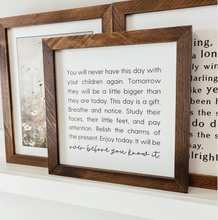 Load image into Gallery viewer, This Day With Children Framed Sign