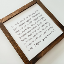 Load image into Gallery viewer, This Day With Children Framed Sign