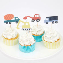 Load image into Gallery viewer, Meri Meri Construction Cupcake Kit Candles
