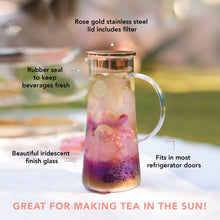 Load image into Gallery viewer, Charlie Iridescent Glass Ice Tea Carafe