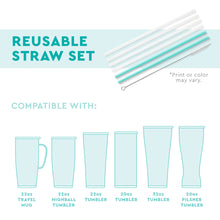 Load image into Gallery viewer, Swig Good Vibrations Rainbow Reusable Straw Set