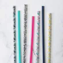 Load image into Gallery viewer, Swig Luxury Leopard & Blush Reusable Straw Set (TALL)