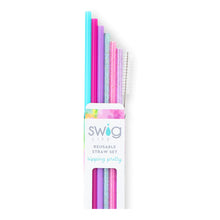 Load image into Gallery viewer, Swig Cloud Nine Glitter Reusable Straw Set