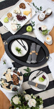 Load image into Gallery viewer, Black Stripe Ponchaa Table Runner
