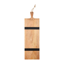 Load image into Gallery viewer, Striped Black Serving Board
