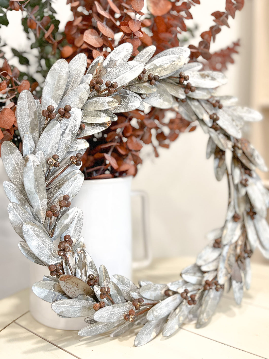Laurel Wreath- Rustic Whitewash