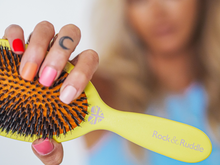 Load image into Gallery viewer, Rock & Ruddle Luxury Super sized Mixed Bristle Brush - Lemon