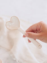 Load image into Gallery viewer, Ceramic Heart Spoon in Cream