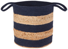 Load image into Gallery viewer, Jute Basket - Midnight Stripe