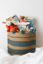 Load image into Gallery viewer, Jute Basket- Lagoon Stripe