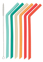 Load image into Gallery viewer, Silicone Smoothie Straw Set
