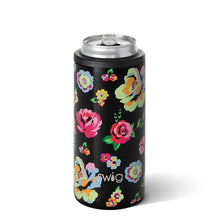 Load image into Gallery viewer, Swig Fleur Noir Skinny Can Cooler (12oz)