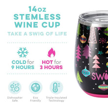 Load image into Gallery viewer, Swig Merry &amp; Bright Stemless Wine Cup - 14oz
