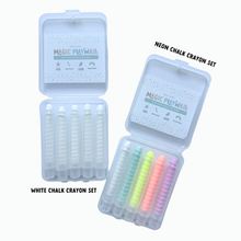 Load image into Gallery viewer, Dustless Chalk Crayons + Magnetic Holder Bundle for Magic Playwall: Neon
