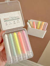 Load image into Gallery viewer, Dustless Chalk Crayons + Magnetic Holder Bundle for Magic Playwall: White
