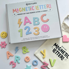 Load image into Gallery viewer, Soft Foam Magnetic Letters &amp; Symbols- Pastel Rainbow
