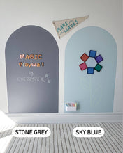 Load image into Gallery viewer, Magic Playwall - Arch Magnetic Wall Decal for Kids- Stone Grey
