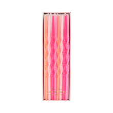 Load image into Gallery viewer, Meri Meri Pink Twisted Long Candles
