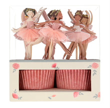 Load image into Gallery viewer, Meri Meri Ballerina Cupcake Kit Candles

