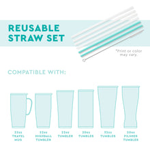 Load image into Gallery viewer, Swig Good Vibrations Rainbow Reusable Straw Set
