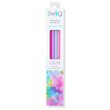 Load image into Gallery viewer, Swig Cloud Nine Glitter Reusable Straw Set
