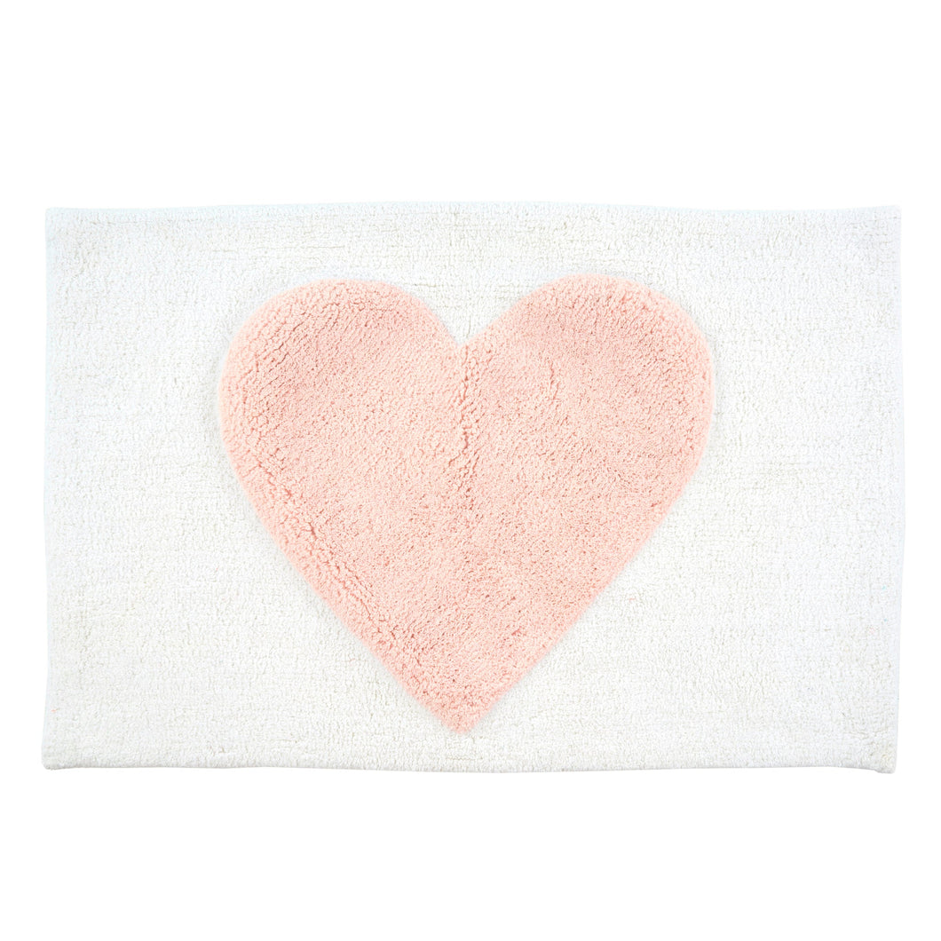 Heart Bath Mat - Pink
