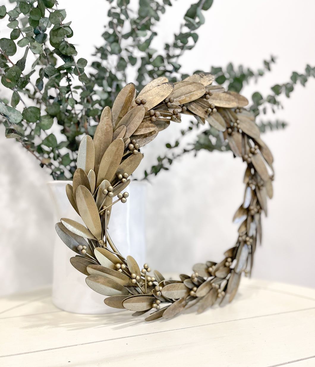 Laurel Wreath- Old Brass