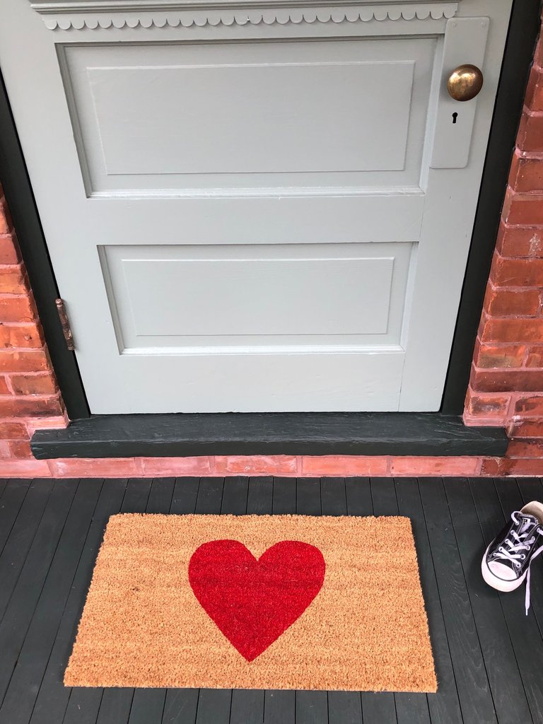 Red Heart Doormat