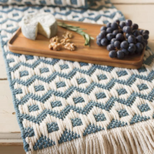 Load image into Gallery viewer, Sullivan Heirloom Table Runner in Lagoon
