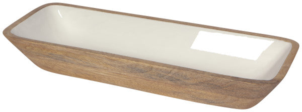 Rectangular Mango Wood Bowl - Multiple Colours