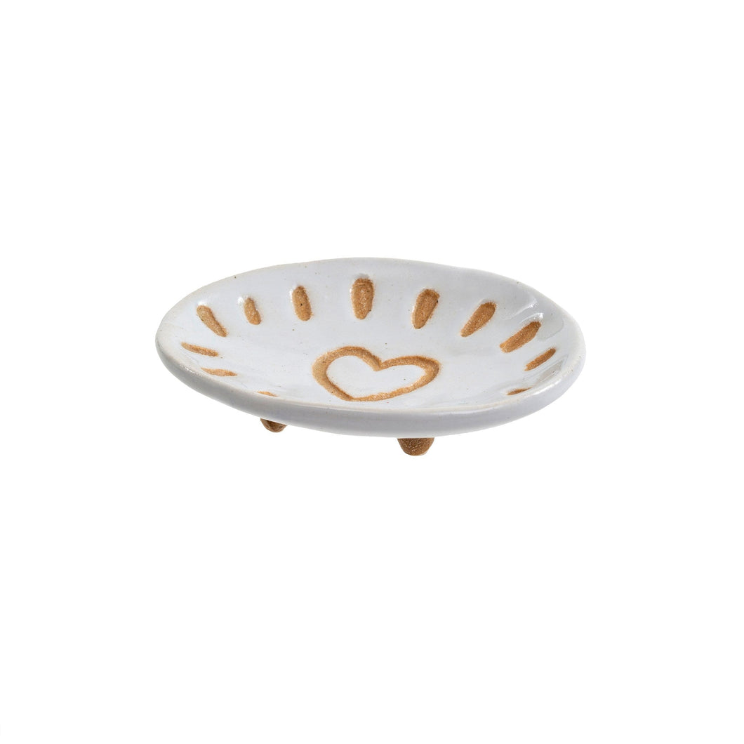 Footed Heart Dish- Multiple Sizes