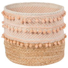 Load image into Gallery viewer, Jute Basket with Pom Pom - Nectar
