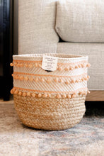 Load image into Gallery viewer, Jute Basket with Pom Pom - Nectar
