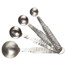 Load image into Gallery viewer, Silver Hammered Measuring Spoons
