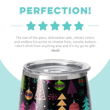 Load image into Gallery viewer, Swig Merry &amp; Bright Stemless Wine Cup - 14oz
