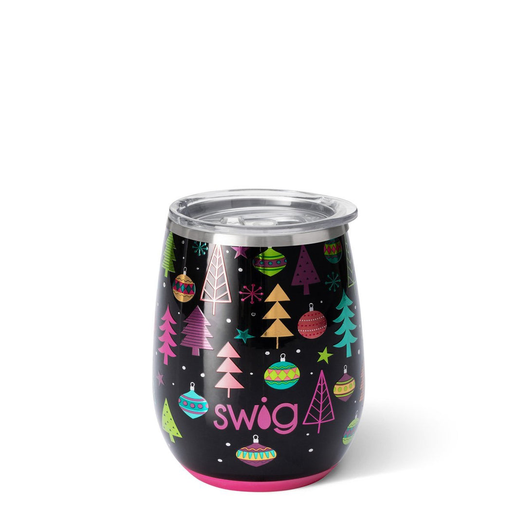 Swig Merry & Bright Stemless Wine Cup - 14oz